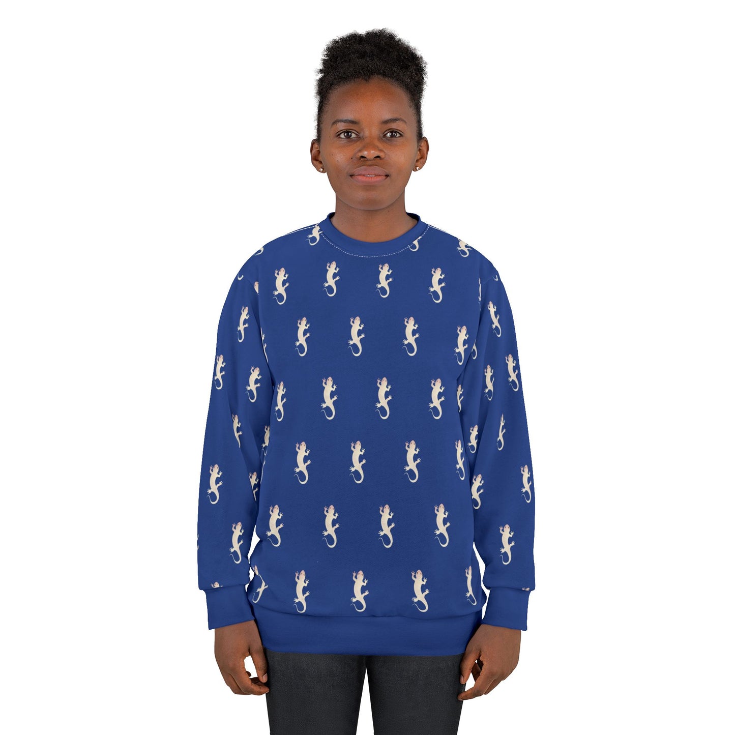 Salamander's Patterned Sweatshirt (Blue) (AOP)