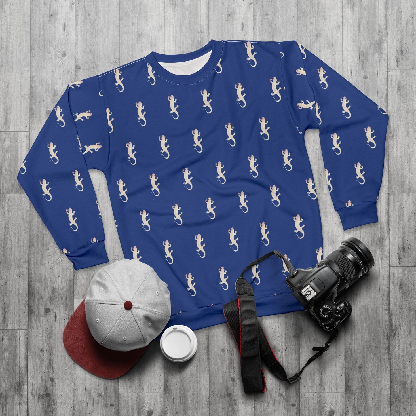 Salamander's Patterned Sweatshirt (Blue) (AOP)