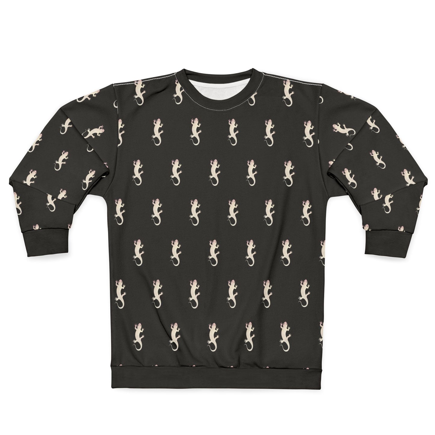 Salamander's Patterned Sweatshirt (Black) (AOP)