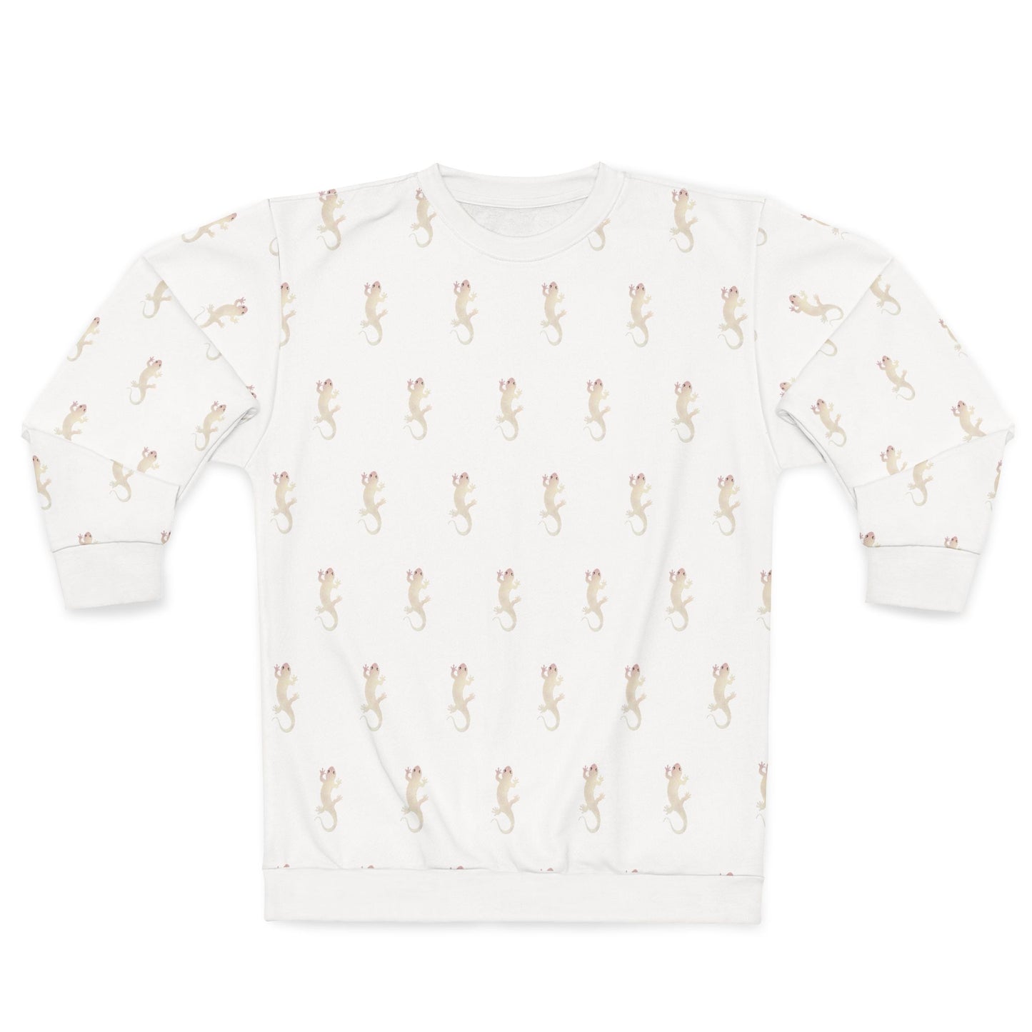 Salamander's Patterned Sweatshirt (White) (AOP)
